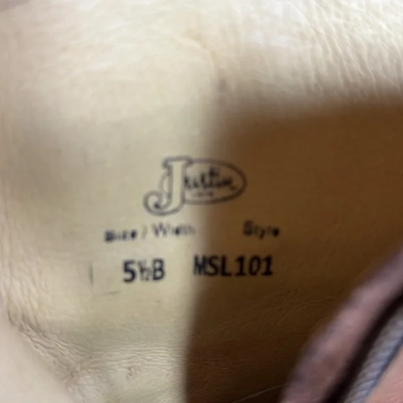 Justin Tan RUSTICO brown distressed leather ankle boots Size 5.5 - Picture 14 of 14